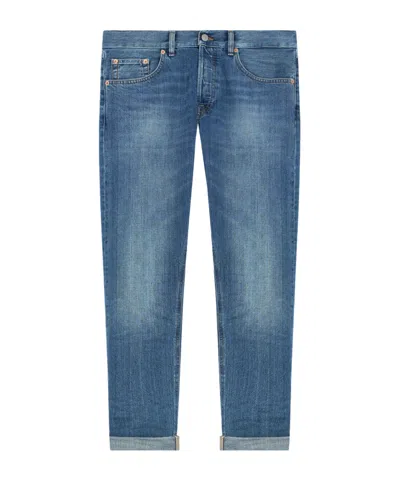 Dondup Five-pocket Cuffed-hem Jeans In Blue