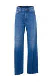 Dondup Five-pockets Patch-logo Jeans In Blue