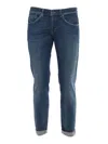 Dondup Relaxed Fit Dark Blue Denim Pants In Blue