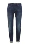 Dondup Trousers Skinny Model Rolled Cuffs In Blue