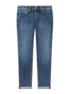 Dondup Blue Denim Jeans In Black