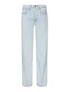 Dondup Jeans Jacklyn A Gamba Larga In Denim In Blue