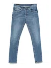 Dondup George Jeans Trousers Rolled Cuffs In Blue