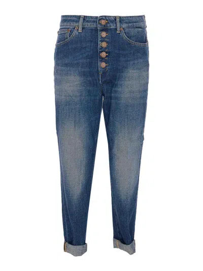 Dondup Koons Loose Denim Trousers In Blue
