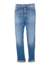 Dondup High-rise Vintage-style Denim Jeans In Blue