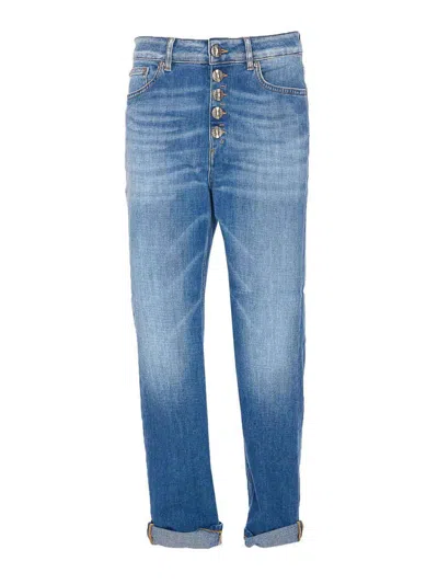 DONDUP JEANS WITH APPLIED POCKET