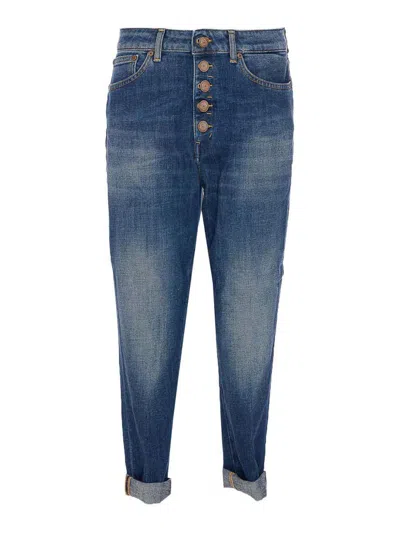 DONDUP JEANS WITH POCKETS APPLIED AND FLAP