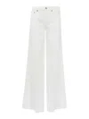 Dondup Marlen Wide Leg Jeans In Bull Cotton And Lyocell In White