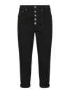 Dondup Jeans Koons Sciolti In Denim In Black