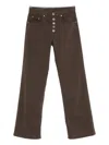 Dondup Buttoned Jeans In Brown