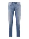 Dondup Washed Denim Jeans In Denim