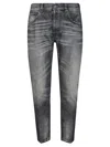 Dondup Pantalone Dian Nero Lavato In Gray