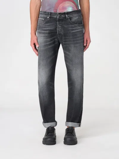 Dondup Logo Patch Denim Trousers In Black