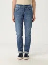Dondup Organic Stretch Denim Trousers With Rolled Cuffs