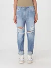 Dondup Denim Trousers With Belt Loops In Denim