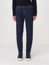 Dondup Relaxed-fit Cotton Pants With Five-pocket Design And Contrasting Patch In Denim