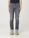 Dondup Grey Denim Jeans With Concealed Fly In Grey