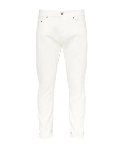 Dondup Tcon Cuffed Jeans In White