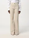 Dondup Wide-leg Trousers With High Waist And Classic Five-pocket Styling In Neutral
