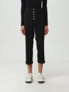 Dondup Button-up Cropped Trousers In Black