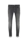 Dondup George Trousers Rolled Cuffs In Gray