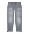 Dondup Relaxed-fit Denim Trousers With Button-fly Closure In Gray