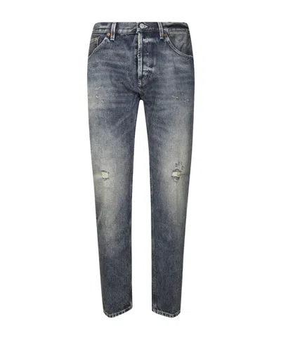 Dondup Distressed Trousers In Blue