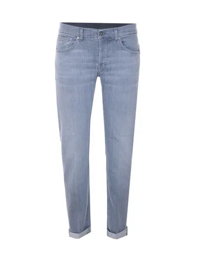 Dondup Button Five-pocket Jeans In Blue