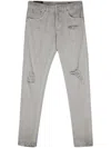 Dondup Dian Ripped Tapered Jeans In Gray