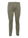 Dondup Pants Gaubert Chino Cotton Gabardine Bottom 17 In Green