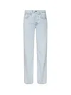 Dondup Jeans Jacklyn A Gamba Larga In Denim In Non Definito