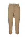 Dondup Koons Loose Fitting Jeans In Lyocell And Stretch Cotton In Beige