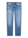 Dondup Denim Trousers With Belt Loops In Blue