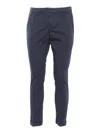 Dondup Straight Leg Trousers With Back And Side Pockets In Multicolor