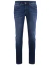 Dondup Straight Leg Jeans In Navy