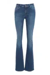 Dondup Olivia Bootcut Jeans In Stretch Denim In Navy