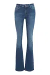 Dondup Olivia Bootcut Jeans In Stretch Denim In Navy