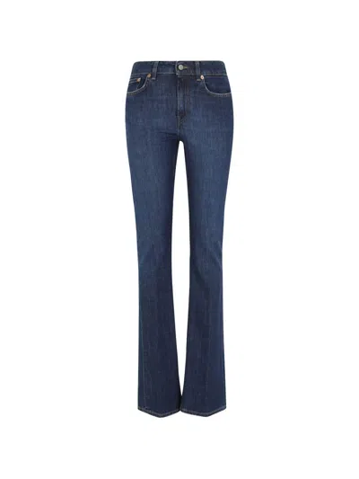 Dondup Jeans Newlola Skinny Bootcut In Denim Blu Scuro