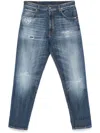 Dondup Distressed Denim Trousers Belt Loops