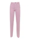Dondup Logo Logo Denim Trousers In Pink