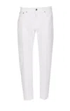 Dondup Carrot Leg Jeans In Durable Cotton Drill In White