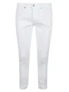 Dondup Carrot Leg Jeans In Durable Cotton Drill In White