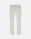 Dondup Stretch Denim Jeans Straight Leg In White