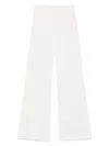 Dondup White High-waist Wide-leg Jeans In White