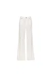 Dondup Jacklyn Trousers With Pockets And Loops In White