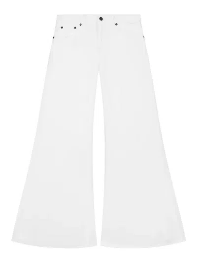 Dondup Wide Leg Jeans With Classic Five-pocket In White