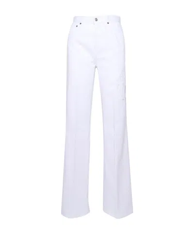 Dondup Jeans With Belt Loops In White