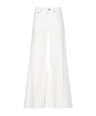 Dondup Jeans With Belt Loops In White