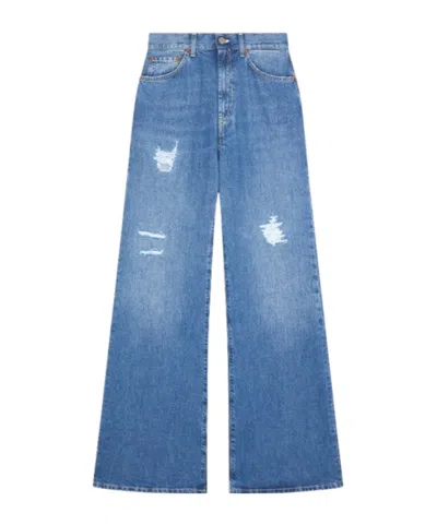 Dondup Jeans With Belt Loops In Blue