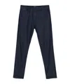 Dondup Joe Belted Turn-up Hem Trousers In Black